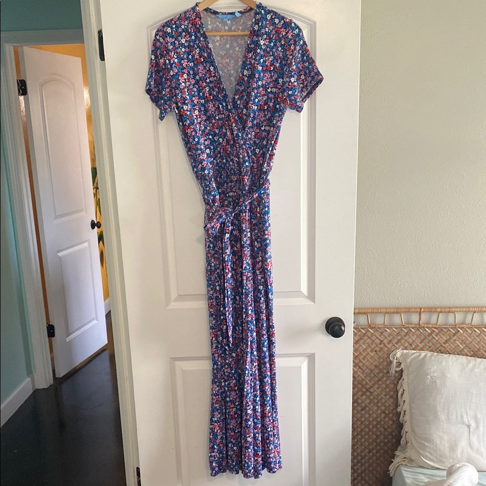 Draper James Floral Flutter Sleeve Wrap Jumpsuit